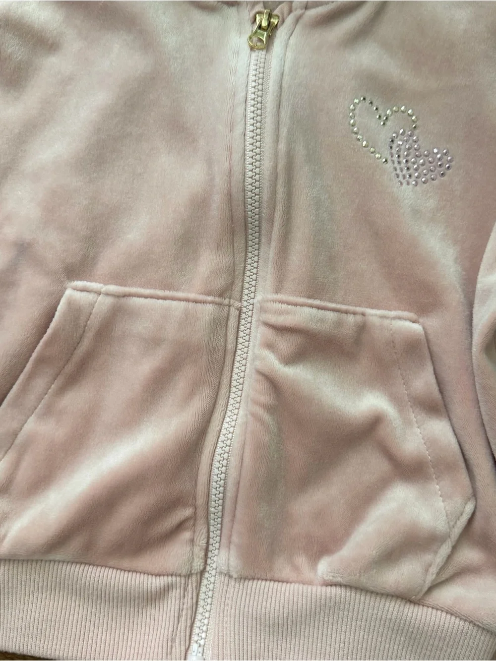 H&M Girls Velour 2-Piece Tracksuit Set – Pink – Size 4T